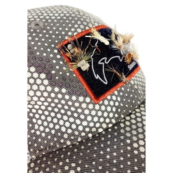 SIMMS Hex Camo Fly Fishing Trout Patch Trucker Hat Limited Edition Bonus 8 Flies - Picture 5 of 11